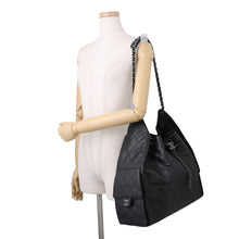 Load image into Gallery viewer, CHANEL CHANEL 25 Large Handbag BlackAS5553 Caviar Leather Size Large
