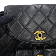 Load image into Gallery viewer, CHANEL Matelasse Backpack BlackA10177 Lambskin
