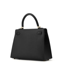 将图像加载到图库查看器中，HERMES Kelly Sellier Black Epsom Size 25
