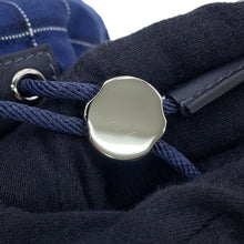 将图像加载到图库查看器中，HERMES Trek H Pouch Blue Nuit/Black Tattersall Canvas Swift Leather
