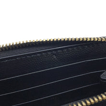 Load image into Gallery viewer, SAINT LAURENT PARIS V Stitch Zip Around Long Wallet Black358094 Leather
