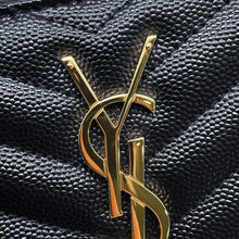 Load image into Gallery viewer, SAINT LAURENT PARIS V Stitch Zip Around Long Wallet Black358094 Leather
