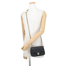 将图像加载到图库查看器中，CHANEL Matelasse Mini Flapback BlackAS4868-B16574-94305 Lambskin
