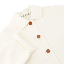 Load image into Gallery viewer, HERMES Serie Button Short Coat Size 34 Ivory3H0102DA Cashmere100%
