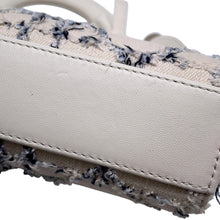 Load image into Gallery viewer, Dior Lady D-Joy Cannage 3-way Bag White/BlueM0668ODJW_M67I Cotton Boucle Leather Size Small
