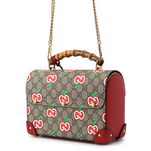 Load image into Gallery viewer, GUCCI GG Apple Padlock Bamboo 2WAY Bag Beige/Multicolor603221 PVC Leather
