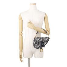 Load image into Gallery viewer, Dior Oblique Saddlebag Mini Beige/NavyM0456CTZQ Canvas Leather
