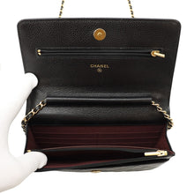 Load image into Gallery viewer, CHANEL Classic Matelasse Chain Shoulder Wallet BlackAP0250 Caviar Leather
