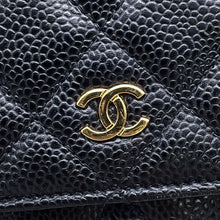 Load image into Gallery viewer, CHANEL Classic Matelasse Chain Shoulder Wallet BlackAP0250 Caviar Leather
