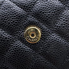 Load image into Gallery viewer, CHANEL Classic Matelasse Chain Shoulder Wallet BlackAP0250 Caviar Leather
