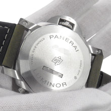 将图像加载到图库查看器中，PANERAI Luminor Chrono Stainless Steel LeatherPAM01218
