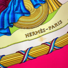 Load image into Gallery viewer, HERMES Carre commemorating the 1798 French Revolution Size 90 Pink/White/Multicolor Silk100%
