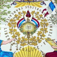 Load image into Gallery viewer, HERMES Carre commemorating the 1798 French Revolution Size 90 Pink/White/Multicolor Silk100%
