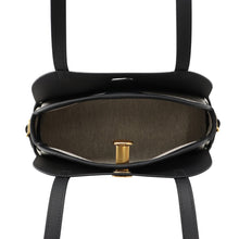 将图像加载到图库查看器中，HERMES Tablier Sellier Ecru/Black Vache Hunter Leather Toile H
