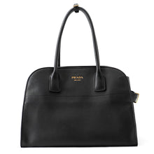 Load image into Gallery viewer, PRADA Logo Tote Bag Black1BG517_2CYS_F0002_V_OOO Soft Grain Leather Size Medium
