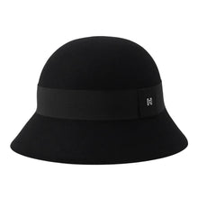 Load image into Gallery viewer, HERMES Hat Nicole H. Derie Size 57 Black Lapin Felt
