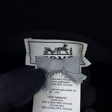Load image into Gallery viewer, HERMES Hat Nicole H. Derie Size 57 Black Lapin Felt
