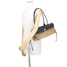 将图像加载到图库查看器中，CHANEL Small shopping bag Black/BeigeAS6288 Calf Leather suede
