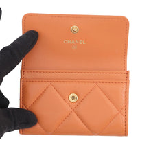 Load image into Gallery viewer, CHANEL CHANEL19 Card Case OrangeAP1790 Lambskin
