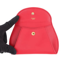 Load image into Gallery viewer, CARTIER Must-have Cartier PANTHERE waist pouch Red Leather Size S

