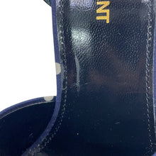 Load image into Gallery viewer, SAINT LAURENT PARIS Bianca Polka Dot Platform Sandals Navy/White62011814T104742 Leather Fabric Size 36 1/2
