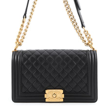 Load image into Gallery viewer, CHANEL Boy Chanel BlackA67086 Lambskin Size Medium
