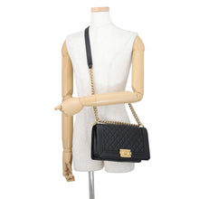 Load image into Gallery viewer, CHANEL Boy Chanel BlackA67086 Lambskin Size Medium
