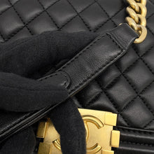 Load image into Gallery viewer, CHANEL Boy Chanel BlackA67086 Lambskin Size Medium
