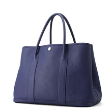 Load image into Gallery viewer, HERMES Garden Party Blue Saphir Country Leather Size PM
