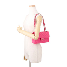 Load image into Gallery viewer, CHANEL Matelasse W Flap ChainShoulder Bag Vivid pinkA01113 Caviar Leather Size 23
