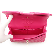Load image into Gallery viewer, CHANEL Matelasse W Flap ChainShoulder Bag Vivid pinkA01113 Caviar Leather Size 23
