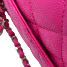 Load image into Gallery viewer, CHANEL Matelasse W Flap ChainShoulder Bag Vivid pinkA01113 Caviar Leather Size 23
