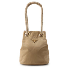 将图像加载到图库查看器中，PRADA Re-Nylon Mariner Bucket Bag Beige1BE082_2HG8_F0040_V_OOO Nylon Leather Size Small
