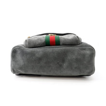 Load image into Gallery viewer, GUCCI Offdia Medium Backpack Gray/Green/Red834466 suede
