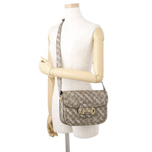 Load image into Gallery viewer, GUCCI GUCCI × BALENCIAGA Hacker Project Horsebit 1955 Shoulder Bag Beige602204 GG SupremeCanvas Size Medium
