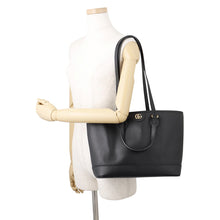 将图像加载到图库查看器中，GUCCI 2WAY tote Black765043 Leather
