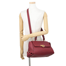 Load image into Gallery viewer, Ferragamo Gancini 2WAYBag Bordeaux21F606 Leather

