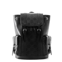 Load image into Gallery viewer, GUCCI Jumbo GG Backpack Black625770 GG Embossed Leather
