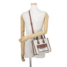 将图像加载到图库查看器中，BURBERRY Freya Tote 2WAY Bag Beige/Tan80441431 Canvas Leather Size Mini
