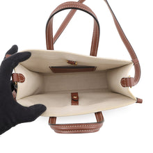 将图像加载到图库查看器中，BURBERRY Freya Tote 2WAY Bag Beige/Tan80441431 Canvas Leather Size Mini
