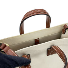 将图像加载到图库查看器中，BURBERRY Freya Tote 2WAY Bag Beige/Tan80441431 Canvas Leather Size Mini
