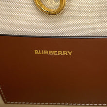 将图像加载到图库查看器中，BURBERRY Freya Tote 2WAY Bag Beige/Tan80441431 Canvas Leather Size Mini
