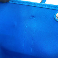 Load image into Gallery viewer, HERMES Garden Party Blue Zanzibar Toile Officier Negonda Leather Size TPM
