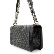 Load image into Gallery viewer, CHANEL ChainShoulder Bag Matelasse CC Logo Boy Chanel BlackA67086 Patent Leather
