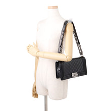 Load image into Gallery viewer, CHANEL ChainShoulder Bag Matelasse CC Logo Boy Chanel BlackA67086 Patent Leather
