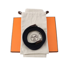 将图像加载到图库查看器中，HERMES Evelyne Long Amazon Etoupe/Blue Indigo Taurillon Clemence Size TPM
