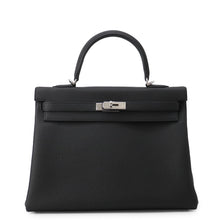 Load image into Gallery viewer, HERMES Kelly Retourne Black Togo Leather Size 35
