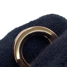 将图像加载到图库查看器中，HERMES O'Kelly Earrings Black Gold Plated Swift Leather
