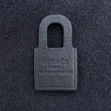 将图像加载到图库查看器中，HERMES O'Kelly Earrings Black Gold Plated Swift Leather
