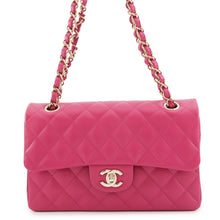 将图像加载到图库查看器中，CHANEL Matelasse W flap Chain Shoulder Bag PinkA01113 Caviar Leather Size 23
